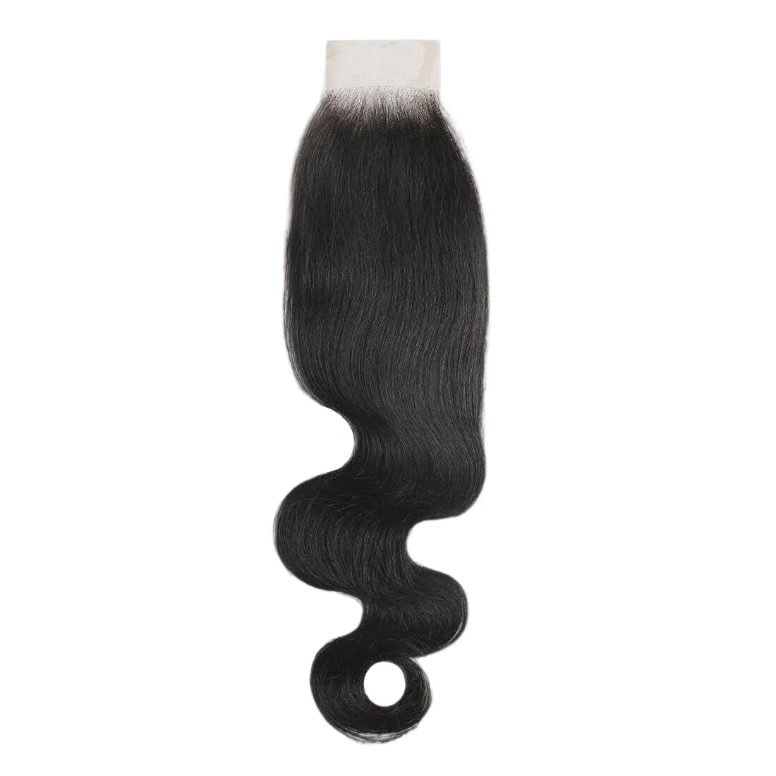 Raw Vietnamese body wave hair bundle with natural shine on white background