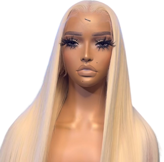 13x6 Raw Vietnamese 613 Blonde Straight Extra-Length HD Lace Wig (Pre-Order)