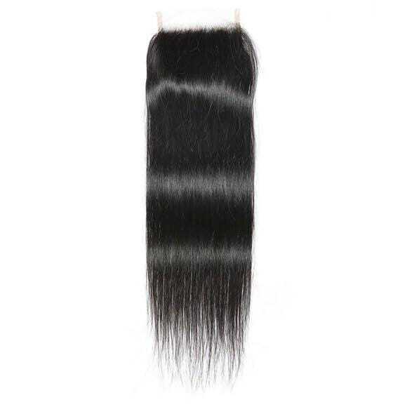 4x4 Raw Vietnamese Jet Black Straight Extra-Length HD Lace Closure (Pre-Order)