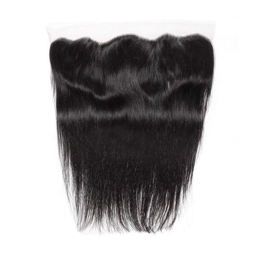 13x4 Raw Vietnamese Jet Black Straight Extra-Length HD Lace Frontal (Pre-Order)